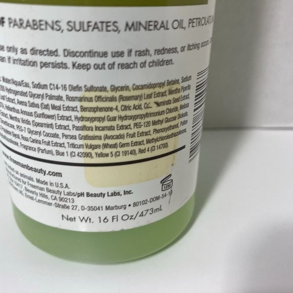 c. Booth Triple Action Rosemary Mint Wash - Picture 9 of 12